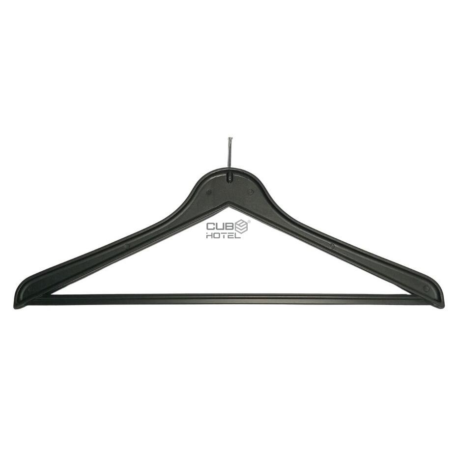 100 Perchas Antirrobo de Plástico Negro
